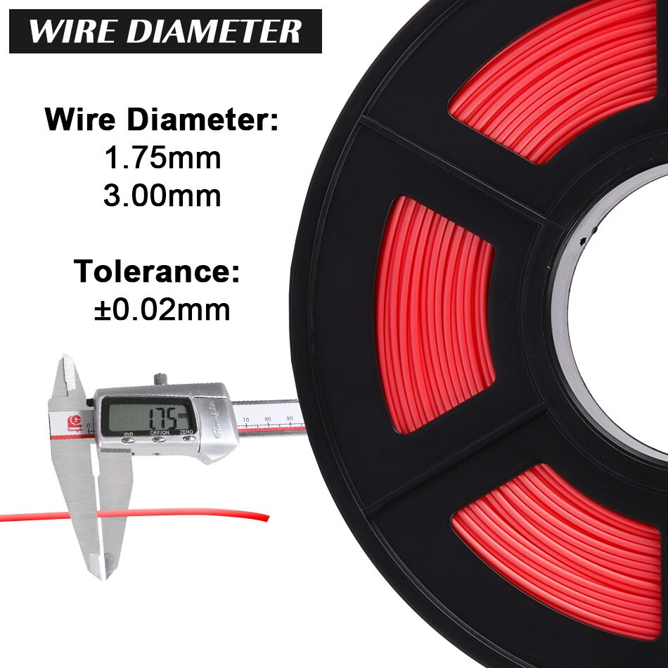 フィラメント3Dフィラメントabs 1キロ1.75ミリメートル公差 +/-0.02ミリメートル100% なし3Dプリンタ用メーカーマルチ色のプラスチック製のスプール