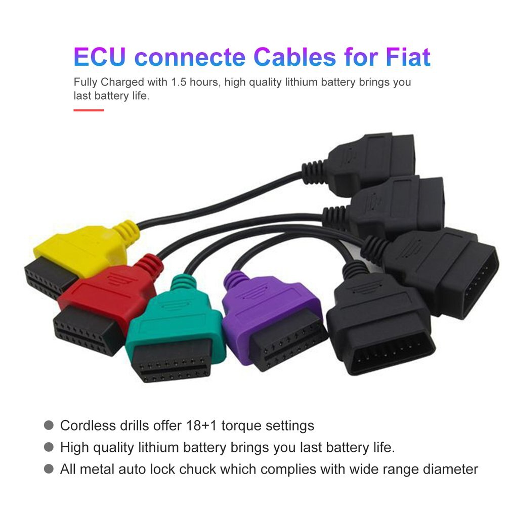 ECUScan ECU Scan Adapter Cable Bundle Cable Ecu Connect Cable Connector Diagnostic Cable for Fiat ECU MultiECUScan FiatECU