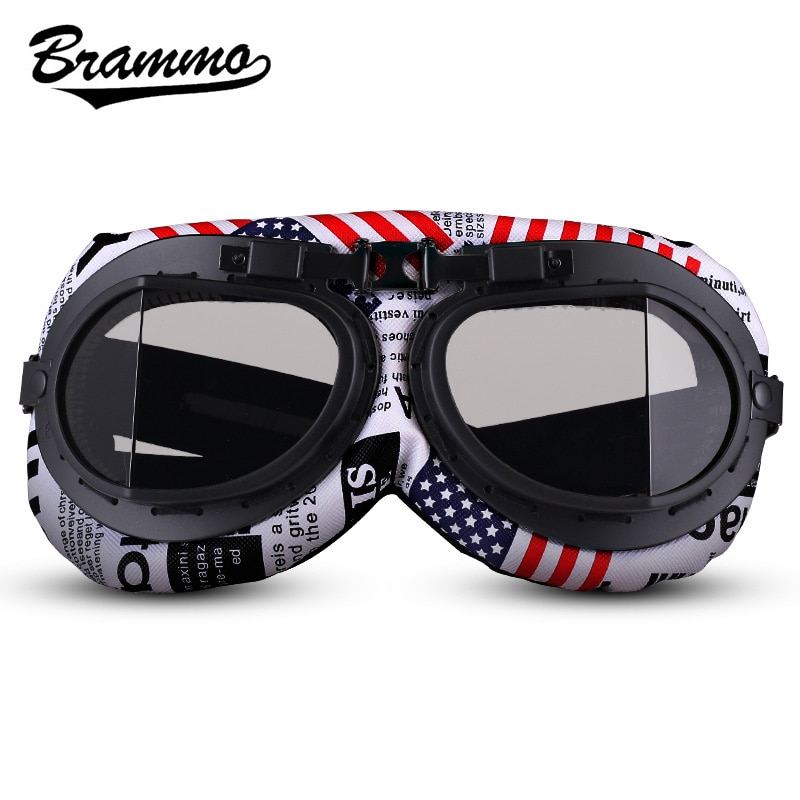 Brammo Retro gafas de motocicleta Motocross gafas de moto Vintage piloto aviador Scooter gafas de motociclista protección UV gafas