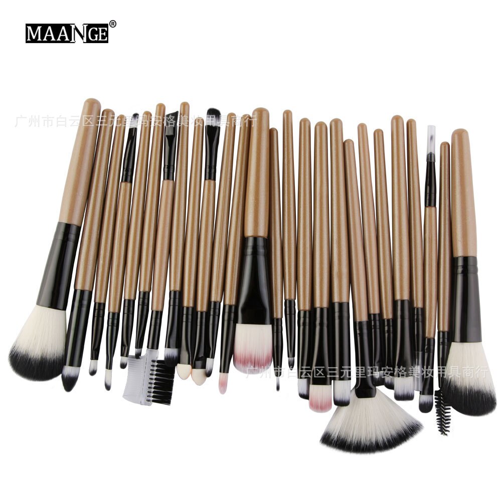 Maange maange 25-Juego de brochas de maquillaje, herramienta de belleza, de: S jh25 Branch Golden Stem Clarinet