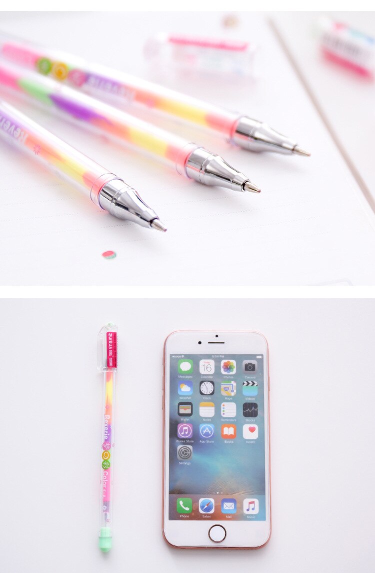 Highlighters writing pen Korean stationery DIY 6 plus a pastel pen, water chalk, graffiti student marker pens