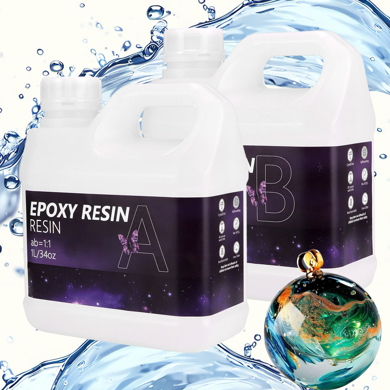 1000ml/2l AB Epoxy Resin Glue High Clarity Fast Drying Adhesive High Hardness DIY Supplies For Resin Glue Jewelry Making