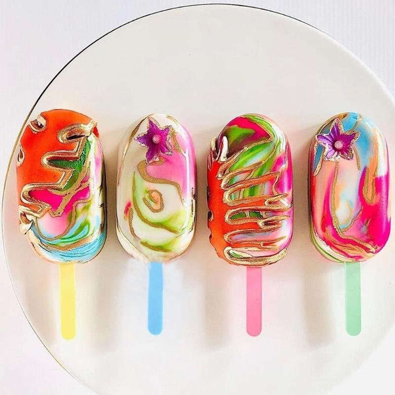 10 pieces of acrylic ice cream sticks ice cube sticks sticks children material kids crafts shower DIY puzzle baby han B7V4