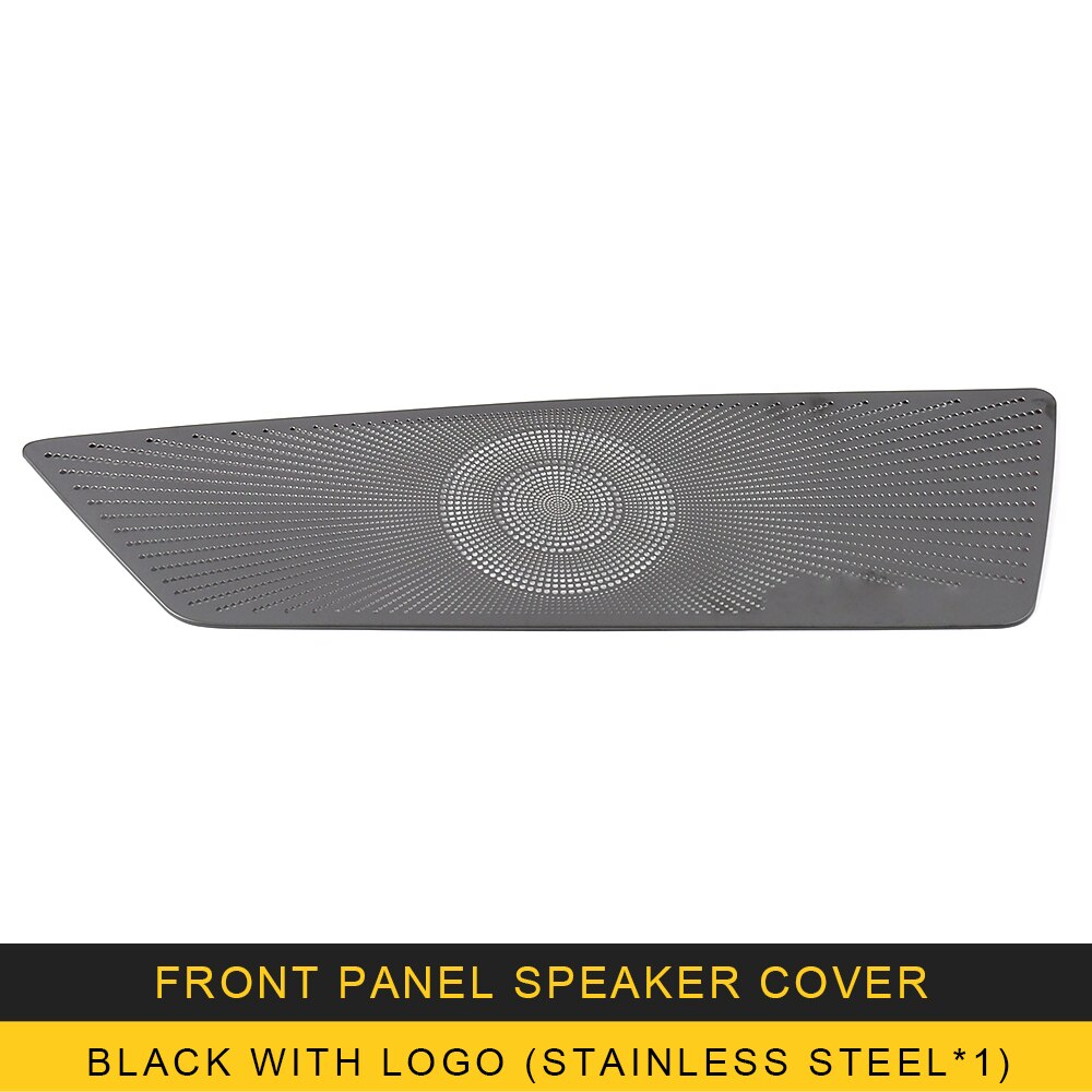 For VW Volkswagen Arteon CC Stainless Car Door Panel Loudspeaker Pad Speaker Cover Trim Frame Sticker Accessories: Black With Logo A