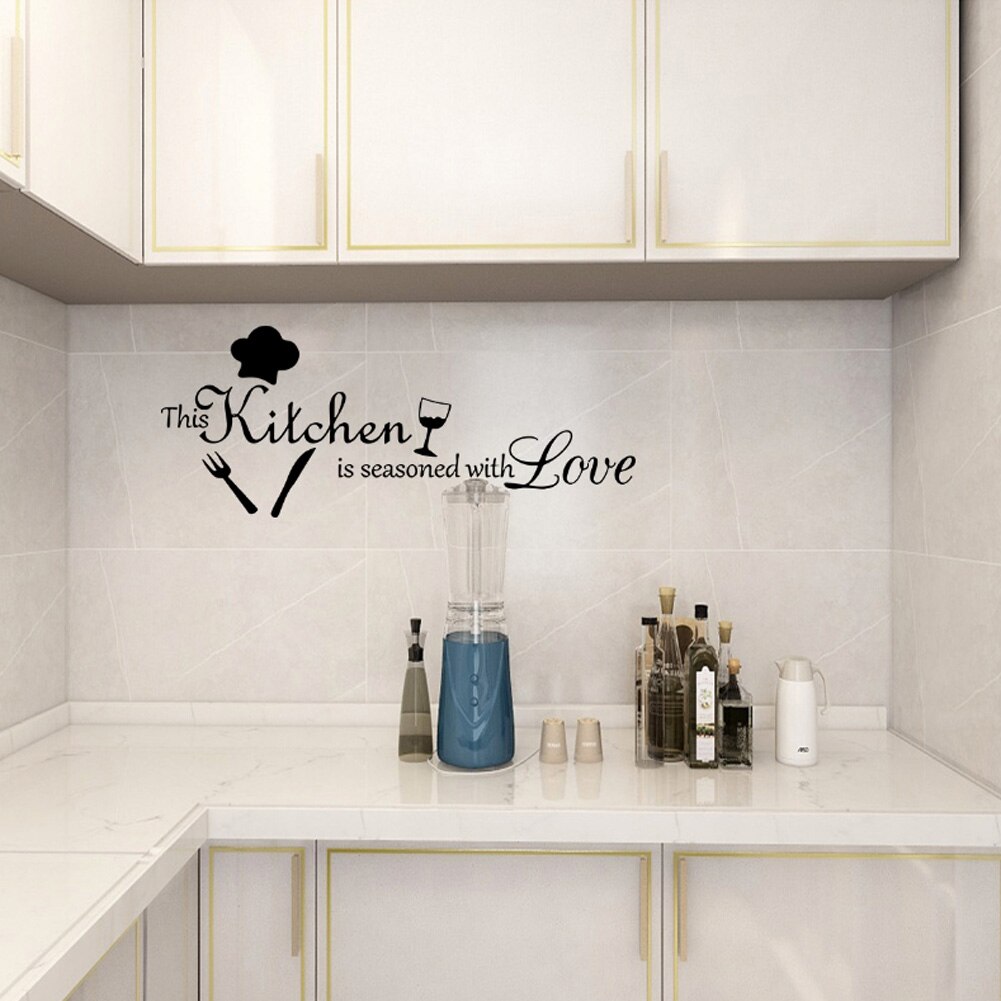 Kitchen Pattern Wall Stickers Kitchen Dining Living Room Home Decoration Mural Background Decor Removable Wallpaper