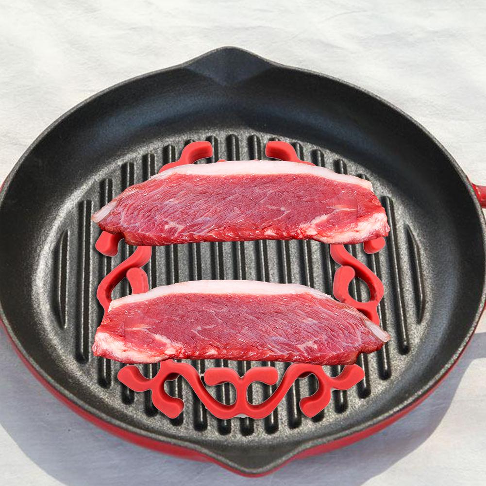 Rejilla para asado, horno microondas, pavo, rejilla de silicona adecuada para calentar alimentos a presión, olla lenta, sartenes para hornear