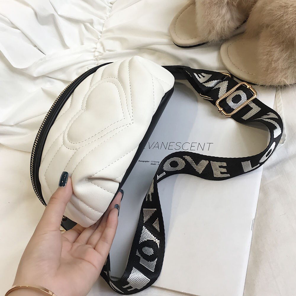 Kvinde taske kærlighed crossbody skulderlomme vild bryst marsupio donna mave tasker til kvinder banan sacoche sac banan