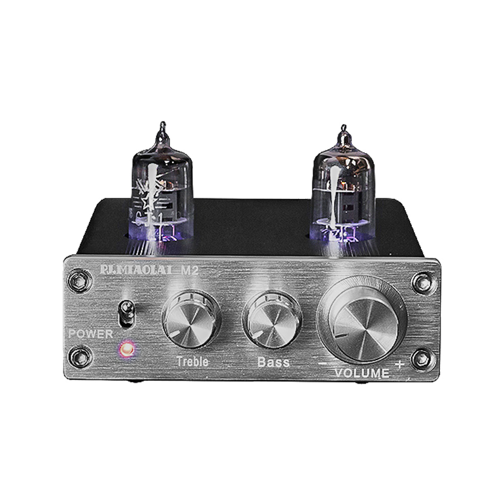 Docooler FX-Audio TUBE-03 Preamplificatore Valvolare 6K4 – Regolazione Acuti E Bassi, RCA, Alloggiamento In Alluminio Con Connettori Placcati Oro