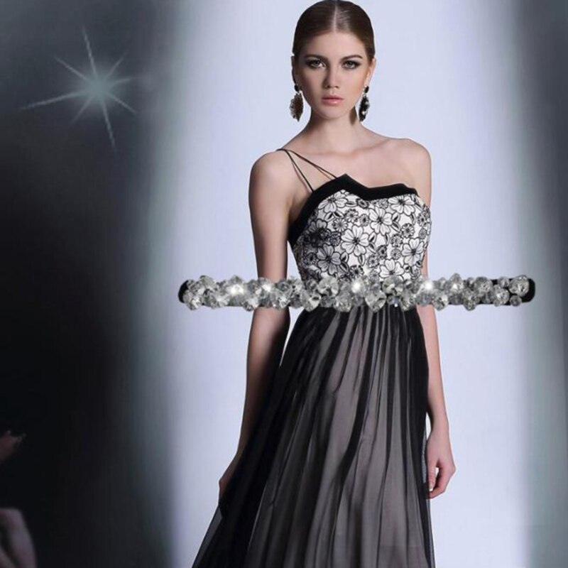 Rhinestone Elastic Belt Women'S Dress Full Crystal Black Female Belt Coat Down Luxury Ladies Belt