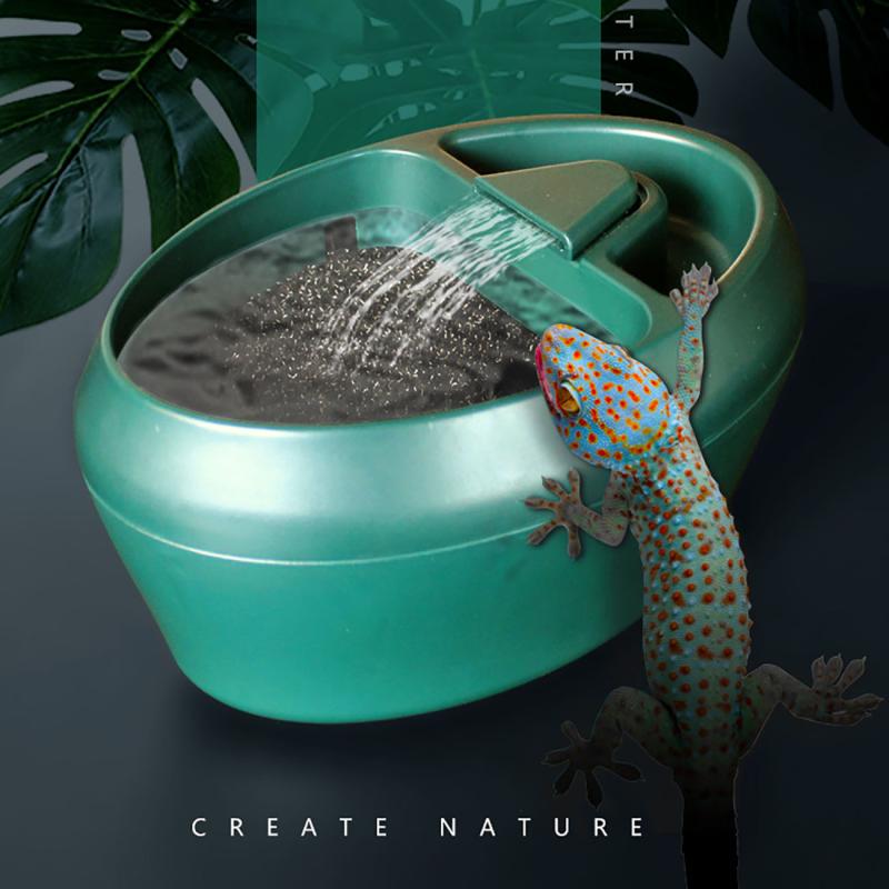Fuente de agua potable para reptiles de 700ml, gotero automático, dispensador de agua para lagarto camaleón, terrario, suministros de alimentación