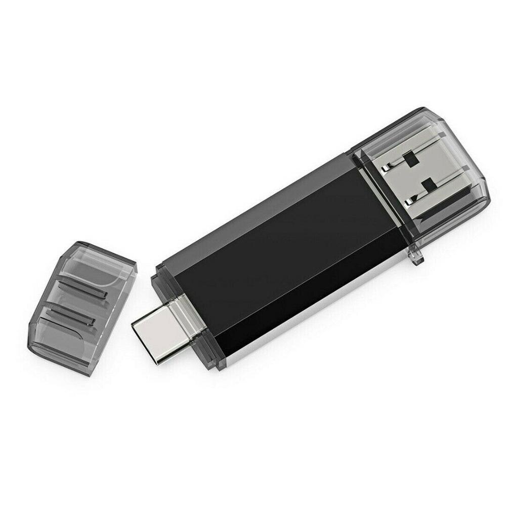 16 Gb 32 Gb Type-C Usb 3.0 Otg Flash Drive Memory Stick 64 Gb Telefoon U Schijf Voor pc Android Samsung Huawei Xiaomi Flash Stok Zwart