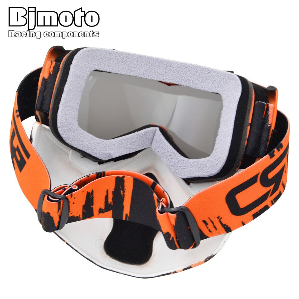 Máscara de casco facial Vintage, gafas desmontables para Motocross, Scooter, Jet, máscara, gafas de sol, esquí, Skate