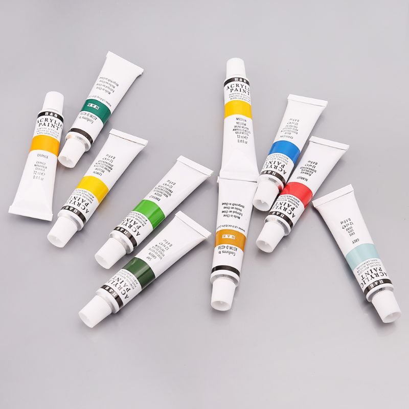 24 kleuren acrylverf set 12ml tubes tekenverf pigment handgeschilderde muurverf voor kunstenaar doe-het-zelf 203a