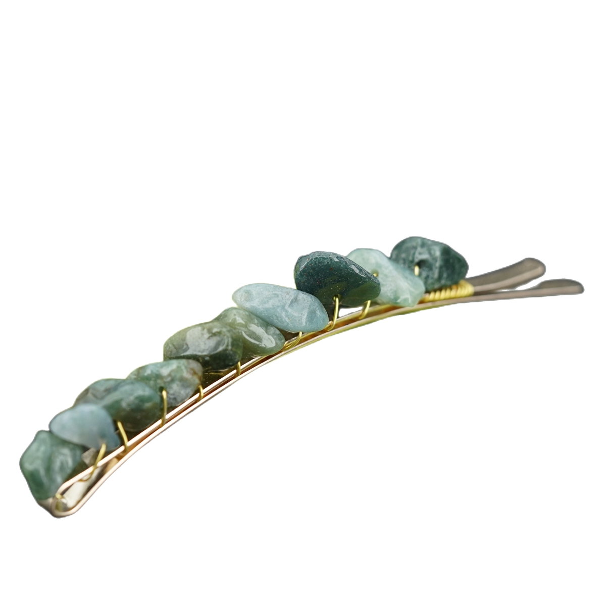 Women Hair Clip Pin Handmade Chip Gemstone Barrettes Hair Grips Accessories Crystal Bobby hairpin Girls Headwear: PURPLE