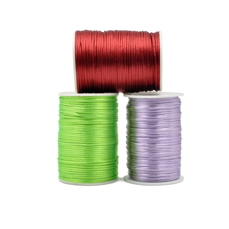 100m/roll DIY Wax Line Round Teabag Waxed Cotton Hand Made 2mm Necklace Rope Knitting Cord 1 Roll String Beading Thread