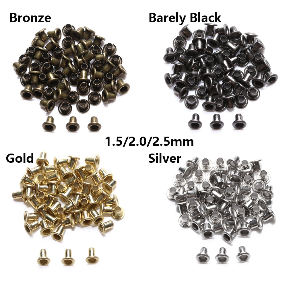 Mini botones de ojal PARA CINTURÓN DE DIY para muñecas, hebilla de Metal a presión, bolso con botones, accesorios de costura para ropa, 1,5/2,0/2,5mm, 50 Uds.