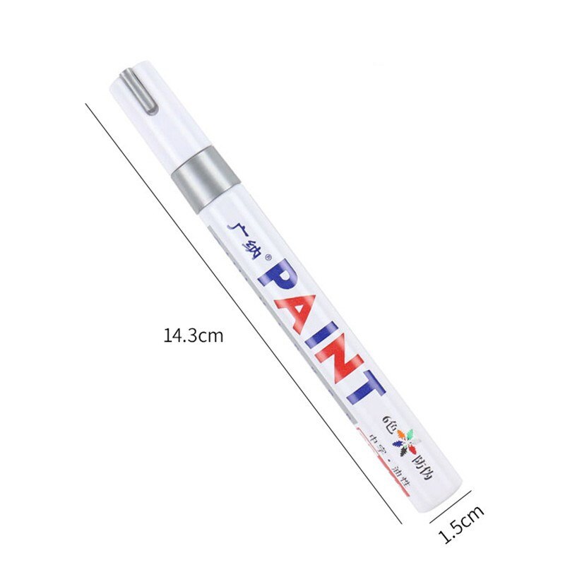 1Pcs Niet Giftig Tegel Marker Repair Muur Pen Wit Grout Marker Geurloos Voor Tegels Vloer En Band Geschikt Auto schilderen Mark Pen: silvery