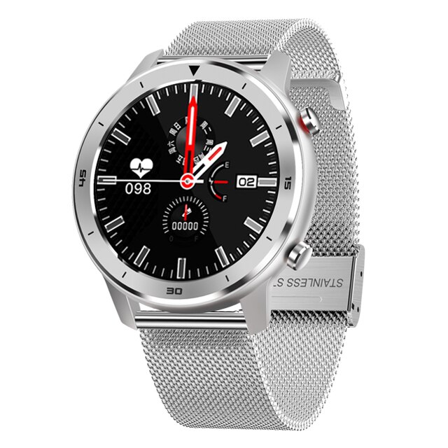 MAFAM DT78 Smart Watch Men Heart Rate Blood Pressure Oxygen Monitor Ip68 Waterproof Multiple Languages Sport Fitness Tracker: Silver Steel