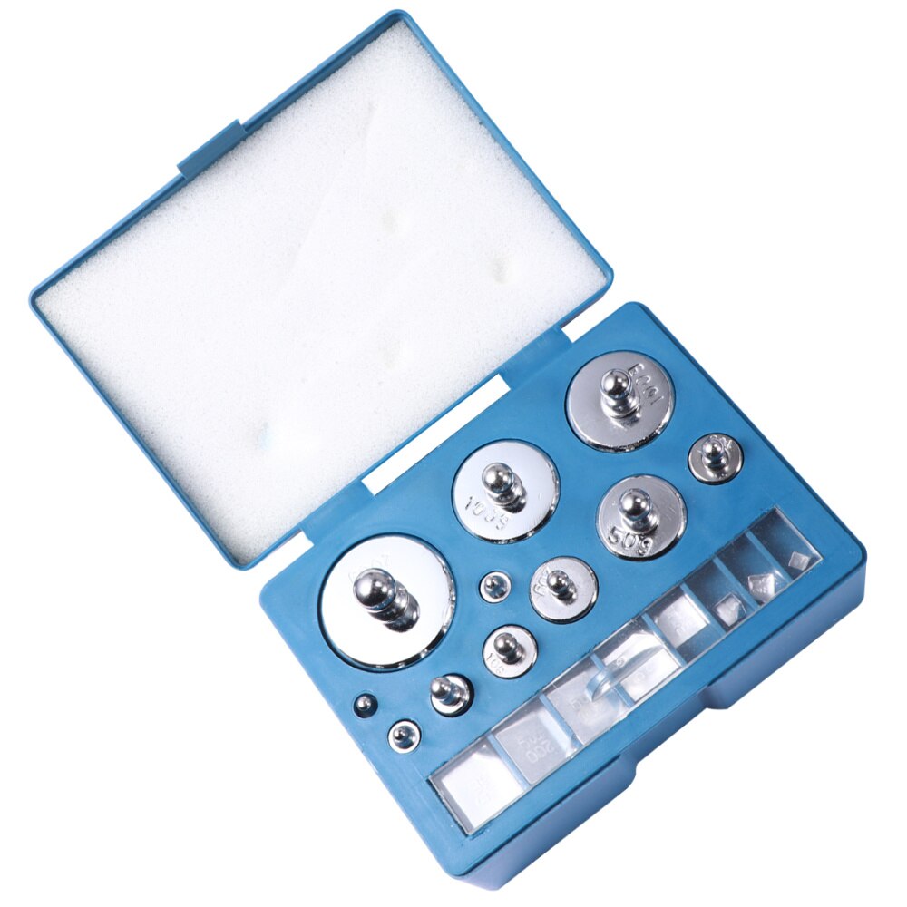 500 Grams Plating Steel Calibration Scale Weight Kit Calibration Weights with Tweezers for Digital Balance Scale - 10mg-200g