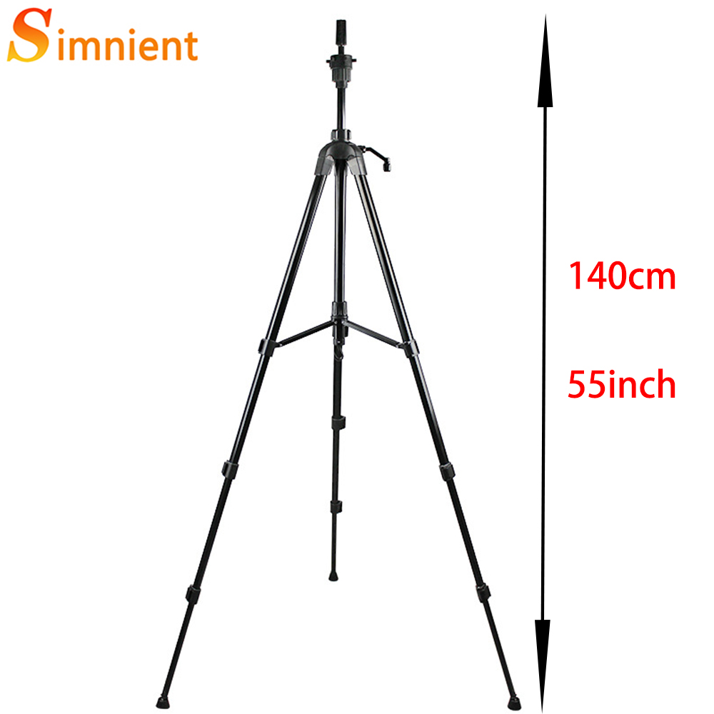 125Cm Mannequin Hoofd Houder Statief Voor Kappers Salon Training Hoofd Sterke Verstelbare Pruik Stand Statief Voor Pruik Maken: gouden kleur
