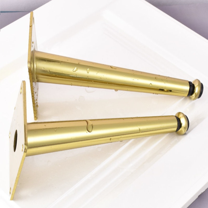 4Pcs/Set Furniture legs Adjustable Gold Tapered Metal Feet for Table Sofa Cupboard Cabinet Stool Chair Feet Hardware Accessories