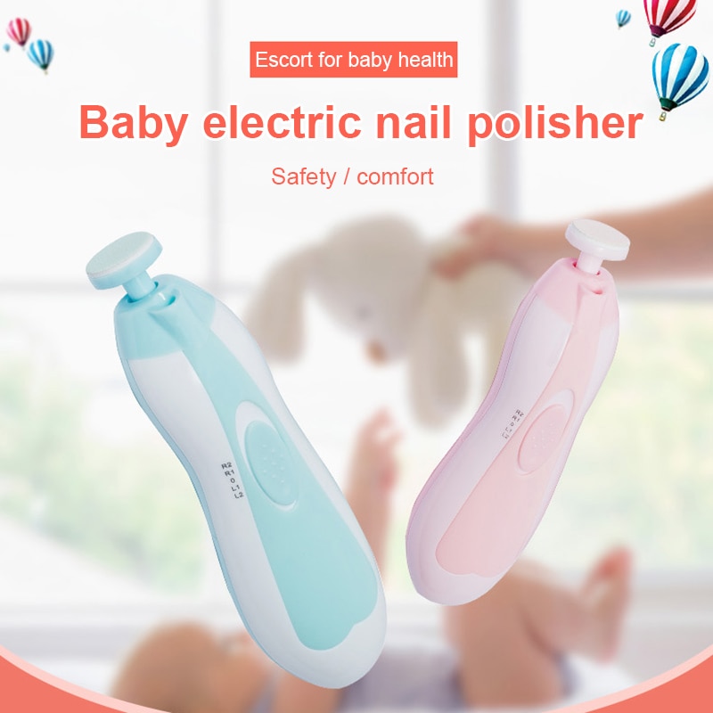 Elektrische Baby Nail File Clippers Met Licht 6 Slijpkoppen Nail Trimmer Voor Baby Peuter