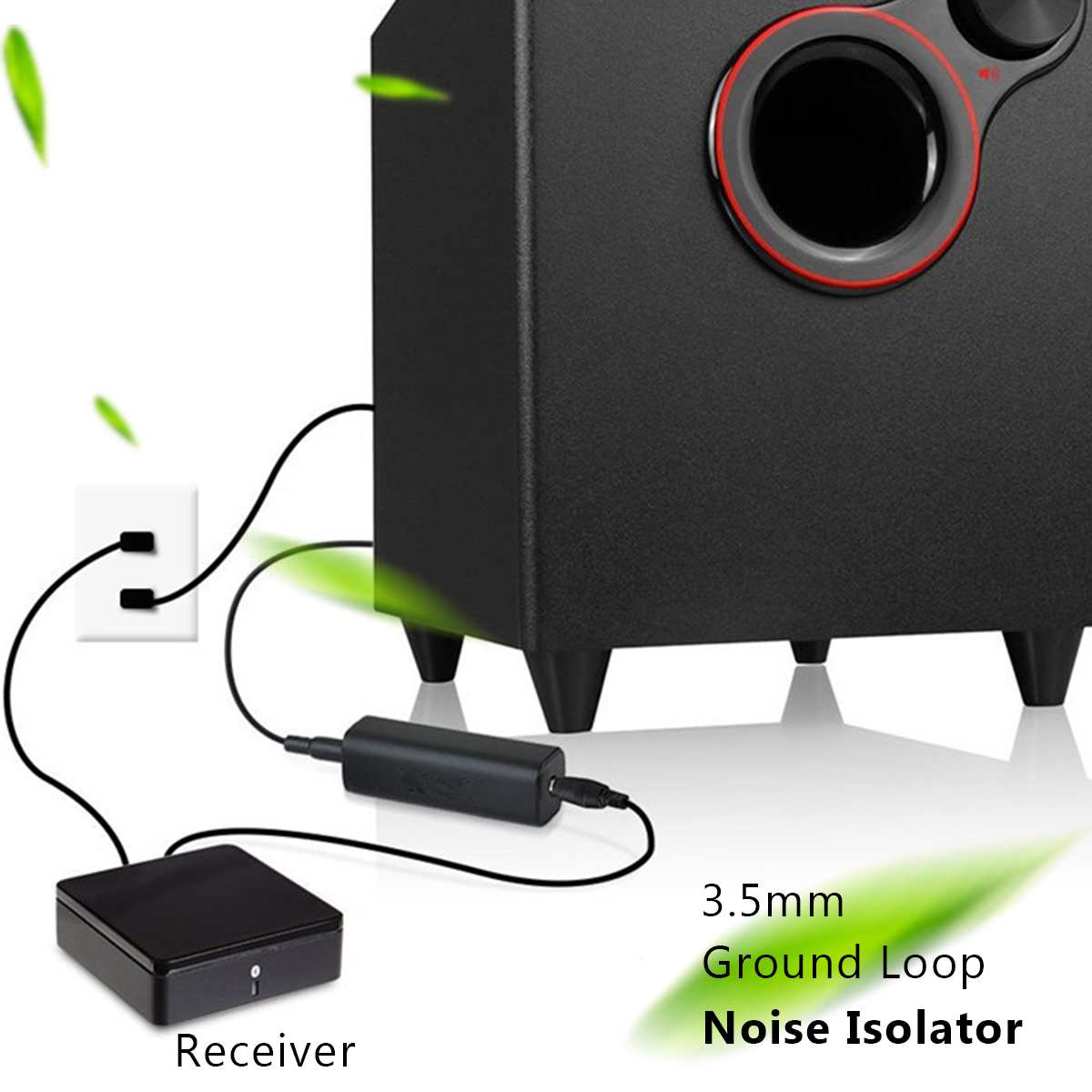 3.5MM Jack Audio Loop Noise Isolater Signal Anti-interference Filter