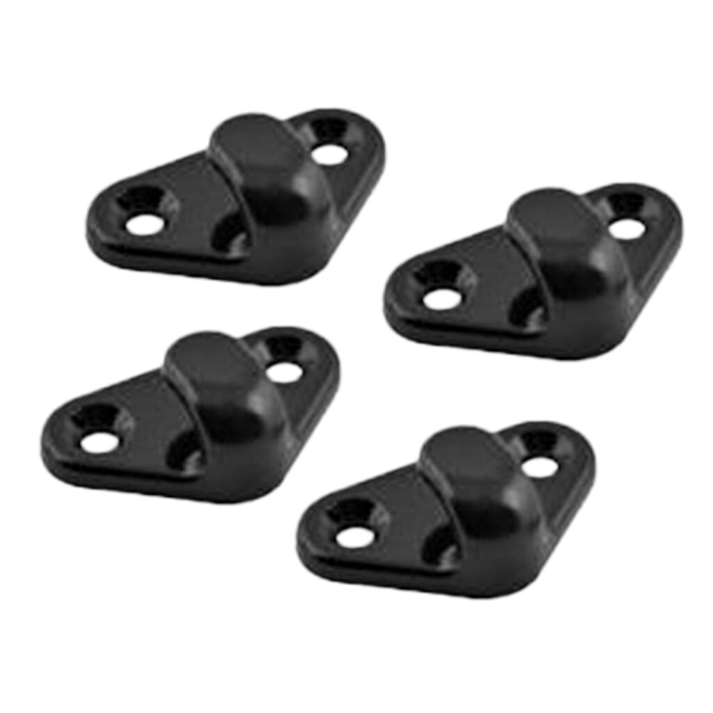 4 Pack Black Nylon Lashing Hooks / J-Hooks Replacement for Kayak Bungee Cord