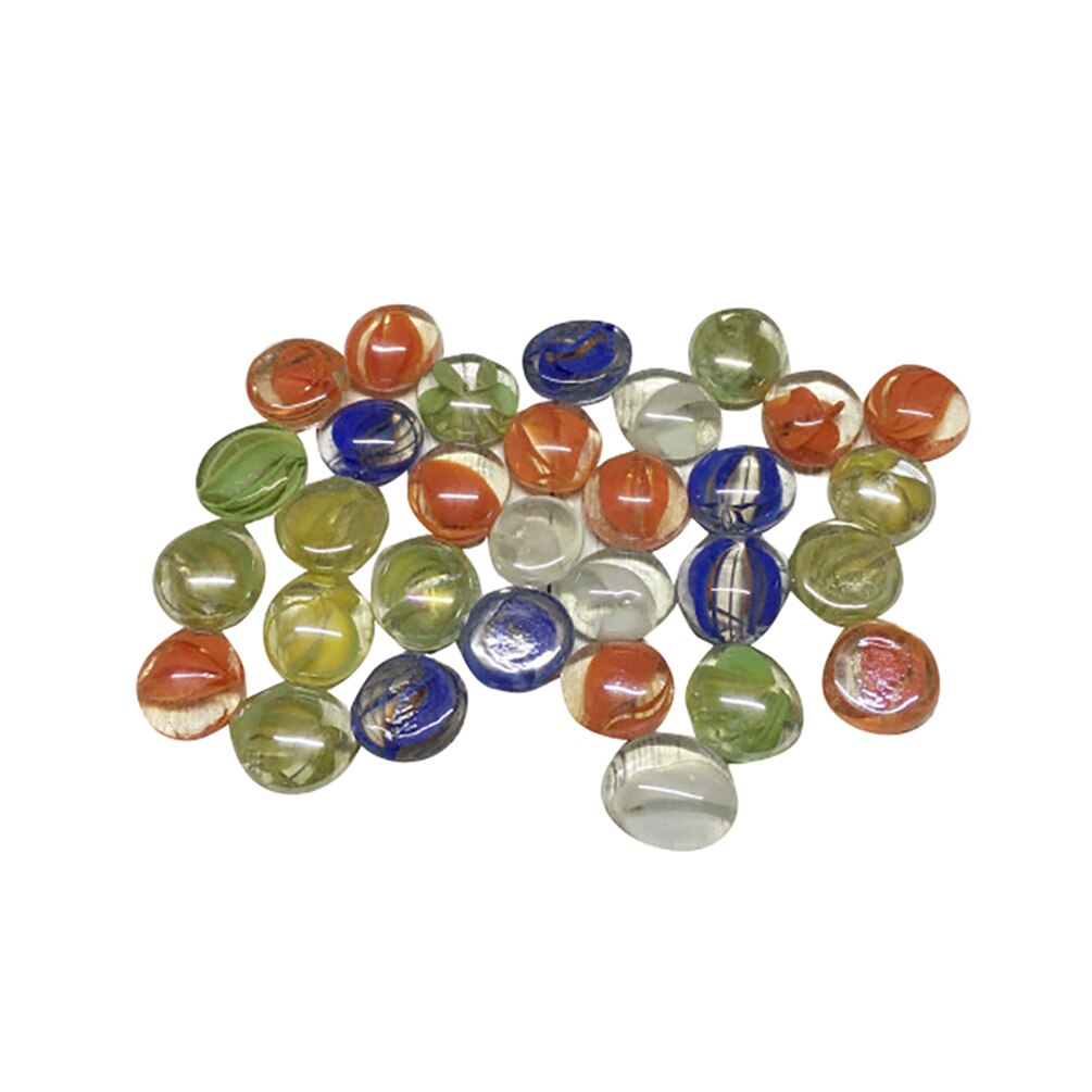 100g Clear Glass Mosaic Tiles Round Flat Beads for Arts Craft Decorative Glass Stones for Mosaic Making: 5 Patterns