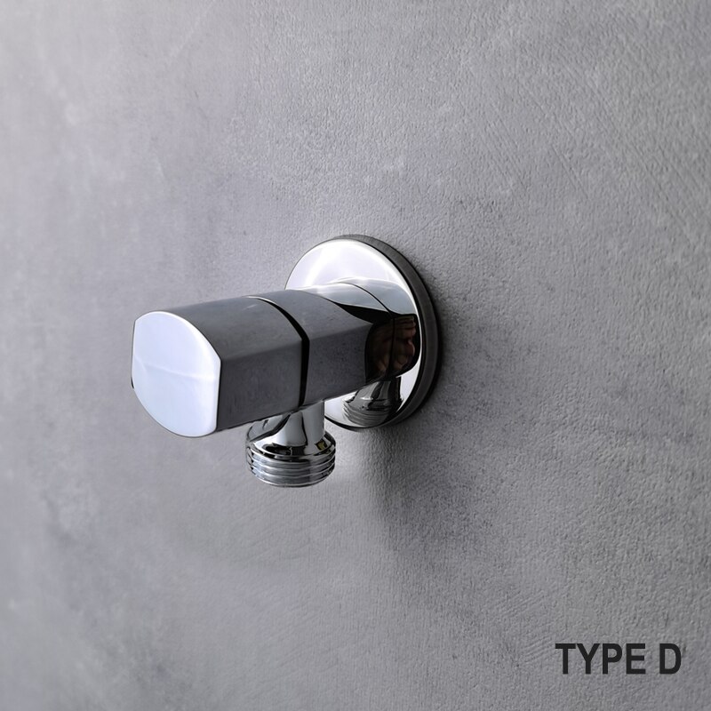 Triangle Valve Bathroom Toilet Kitchen Accessory G1/2 Brass Suqare Angle Valves: C Type