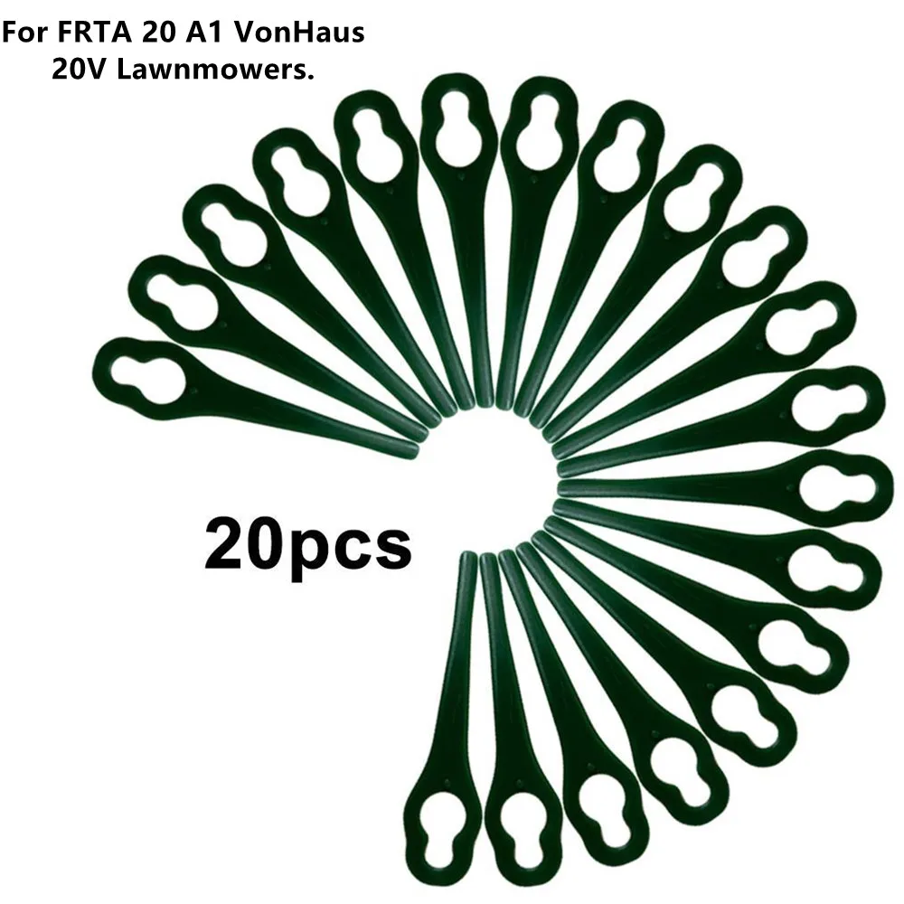 10 Pcs 95mm Mower Blades Plastic For Aldi Ferrex FAR 20-1 20V/40V Cordless Grass Strimmer Garden Tools Accessories: Size 3 Green