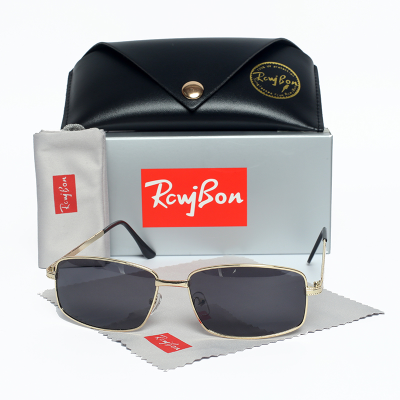 Policer Sunglasses Polarized for Men Classic Sun Glasses Luxury Brands Eyewears Pilot Goggle UV 400 Protection: Gold