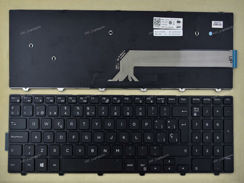 SP Spaanse Teclado Toetsenbord Voor Dell Inspiron 15 5000 5542 5543 5545 Laptop Zwart Frame Zwart