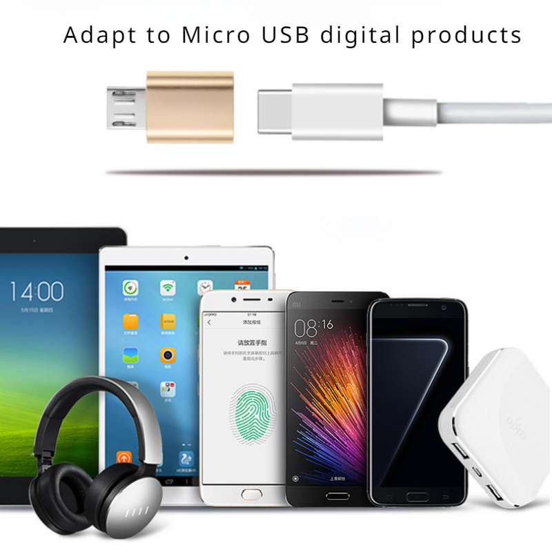 USB Type C Female To Micro USB Male Adapter Connector Type-C Micro USB Charger Adapter V8 Charging Data Transmission Converters
