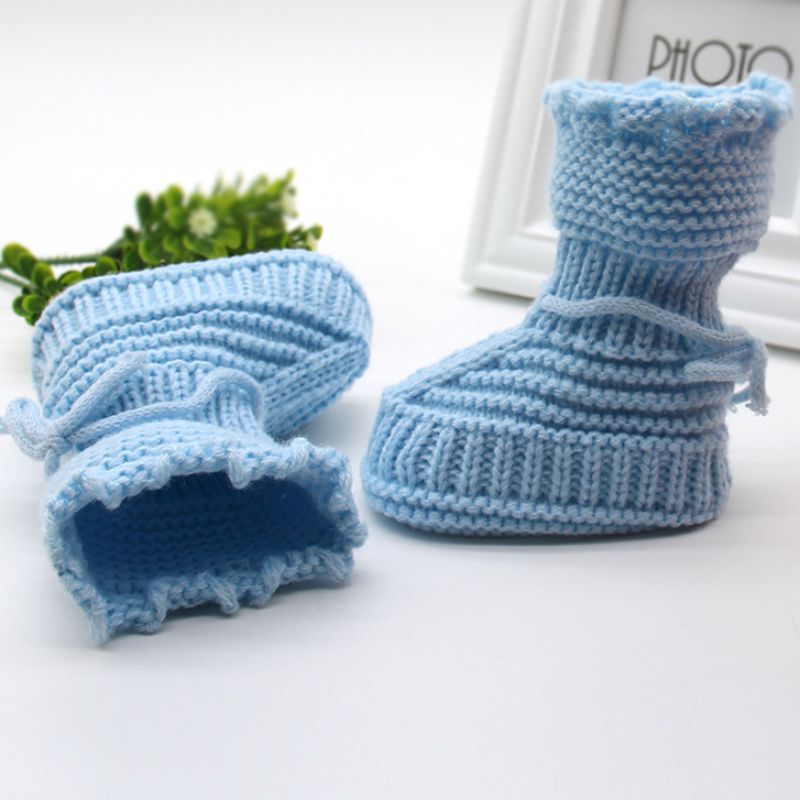 Baby Warme Stiefel Kleinkind Mädchen Jungen Prewalker Häkeln betroffen Vlies Stiefel Wolle Schnee Krippe Schuhe Winter Booties