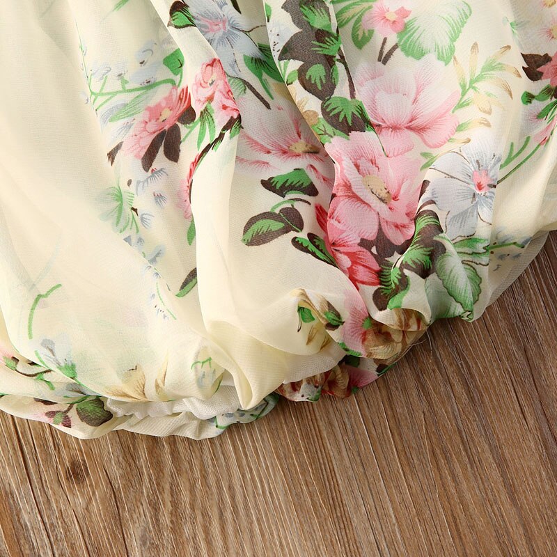0-24m babymeisjesjurkjes in 4 kleuren, zomerbloemenprint, ruches, mouwloos mini-jurkje, zomerjurkje
