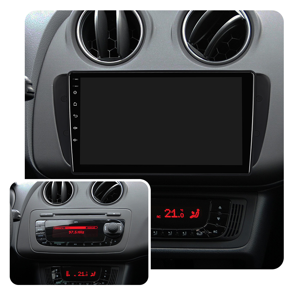 9 tommer bilradio fascias ramme til seat ibiza 6j stereo panel instrumentbræt installation trim gps dvd tilbehør