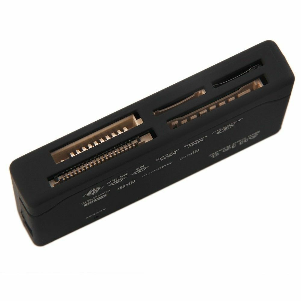 Muti-Kaartlezer Adapter All in 1 USB 2.0 CF xD SD MINI TF MS Zwart + USB Kabel