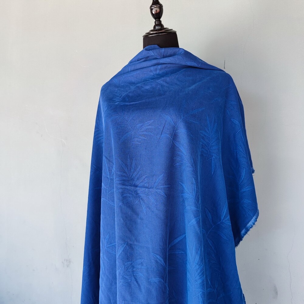 40m ren silke charmeuse silke tunge silke morbær silke til mand skjorte kung fu skjorte kimono stil bambus mønster: 55-1242 kongeblå