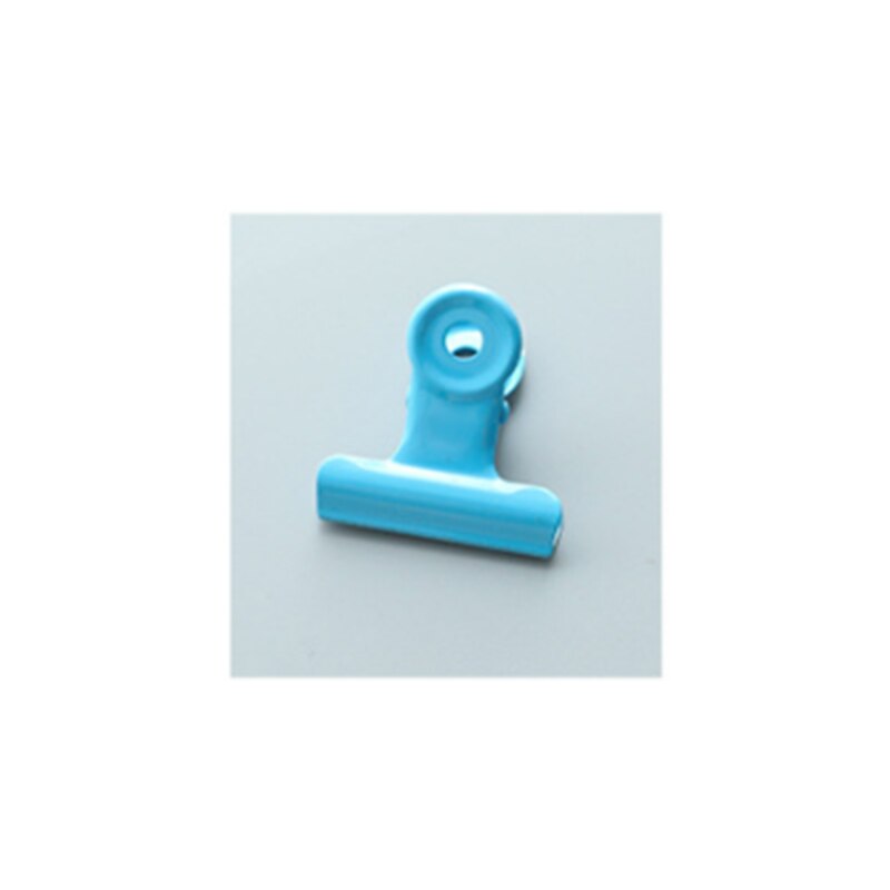 1 pc kleurrijke clips ronde metalen klem clips voor het inbinden van bestanden school kantoorbenodigdheden schrijfwaren bullet stippel dagboek: Blauw