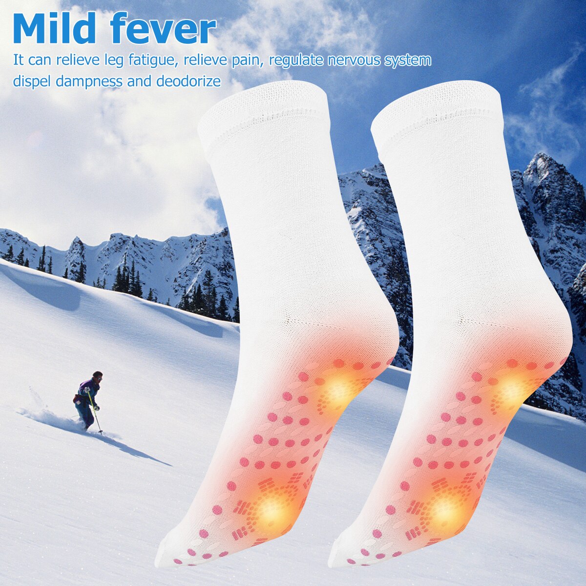 3/4/5 Pair Self-Heating Socks Winter Outdoor Warm Heat Insulated Socks Thermal Socks for Hiking Camping Fishing Cycling Skiing