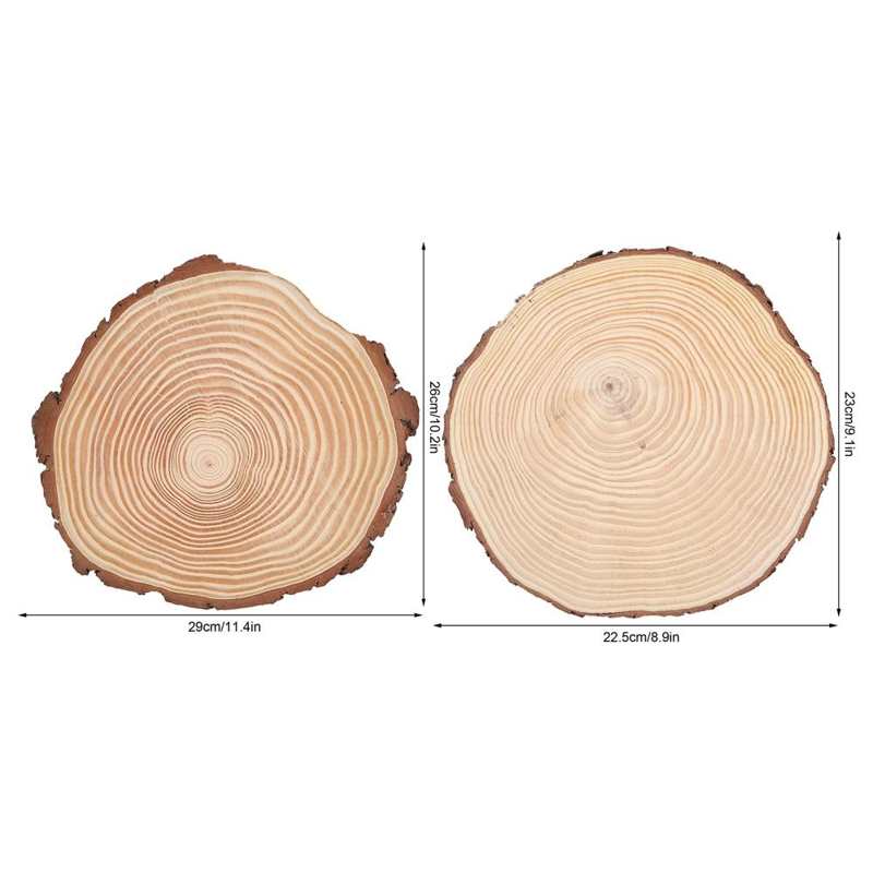 Hout Plakjes Met Schors Natuurlijke Hout Plakjes Unfinished Hout Cirkels Ornamenten Onregelmatige Hout Plakjes Met Schors Hout Cirkels