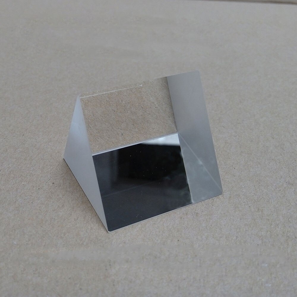 Optiske glass reflekterende prismer 40*40*40*30 mm likebenede rett triangulært lys eksperimentell refraksjon prisme trekantet