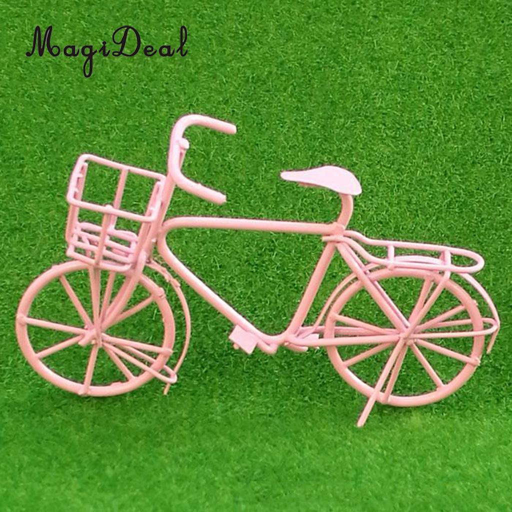 Magideal 1/12 Schaal Dollhouse Miniatuur Handgemaakte Metalen Fiets Model Voor Kamer Meubels Decoratie Toebehoren Kids Kinderen Speelgoed