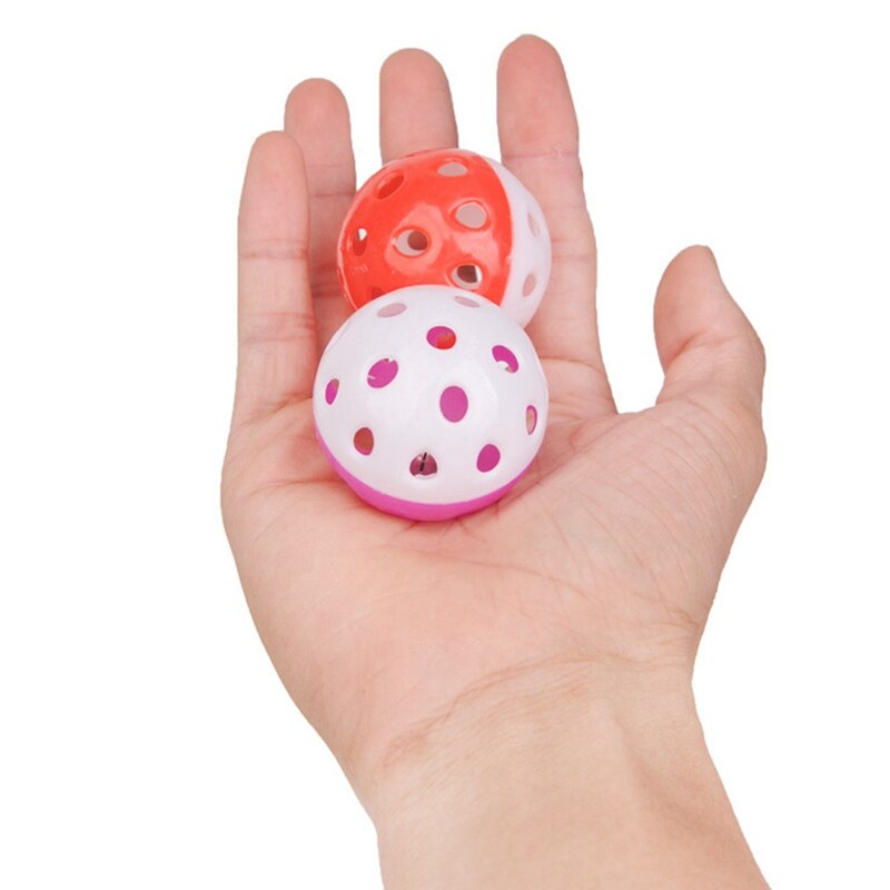 4pcs/Set Funny Cat Ball Toy Hollow Training Cat Interactive Toy Cat Bell Toy For Cats Kitten Pet Interaction Supplies