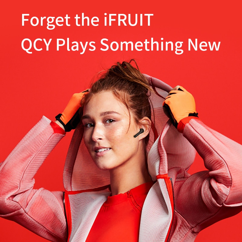 QCY T5-auriculares, inalámbricos por Bluetooth V5.0, auriculares estéreo de Control táctil con sonido HD y cargador de batería de 380mAh