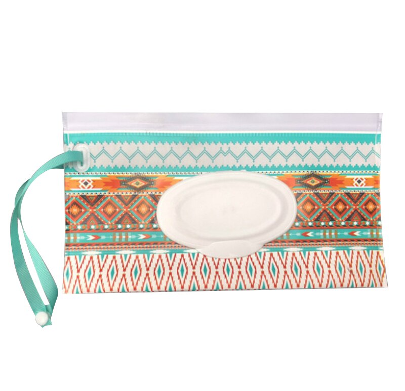 Boîte de lingettes pour bébé, sac de transport de lingettes de nettoyage, bouton-pression rabattable imprimé à la , boîte de rangement de lingettes humides réutilisables: 12