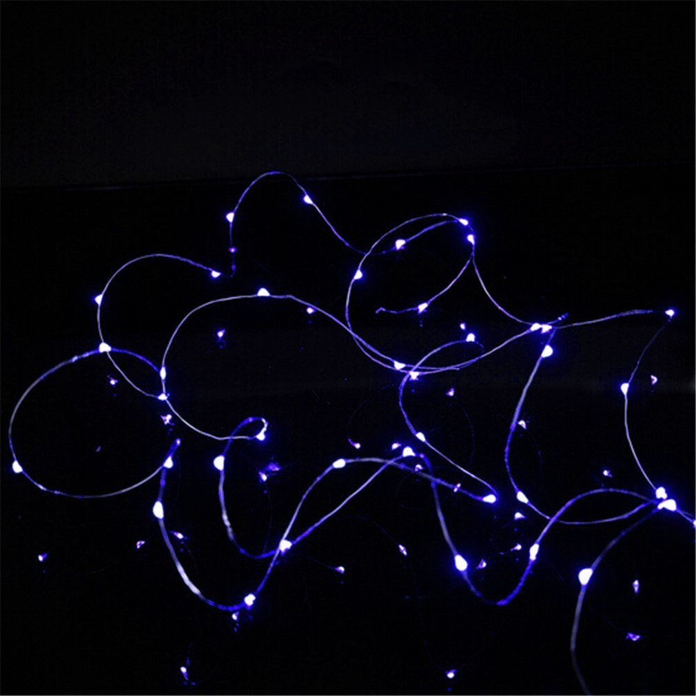 Batterijgevoede 3 meter lange lichtslinger met 30 leds, kerstversiering voor bruiloften, feestdecoraties, koperdraad lichtslinger: Blauw