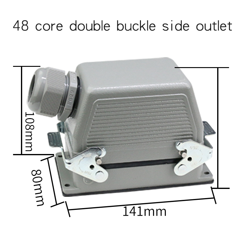 WZAZDQ Heavy Duty connector (granaatscherven-krimpaansluiting) 6-10-16-24-32-48 kernpin industriële waterdichte luchtvaartstekkerdoos: WHITE