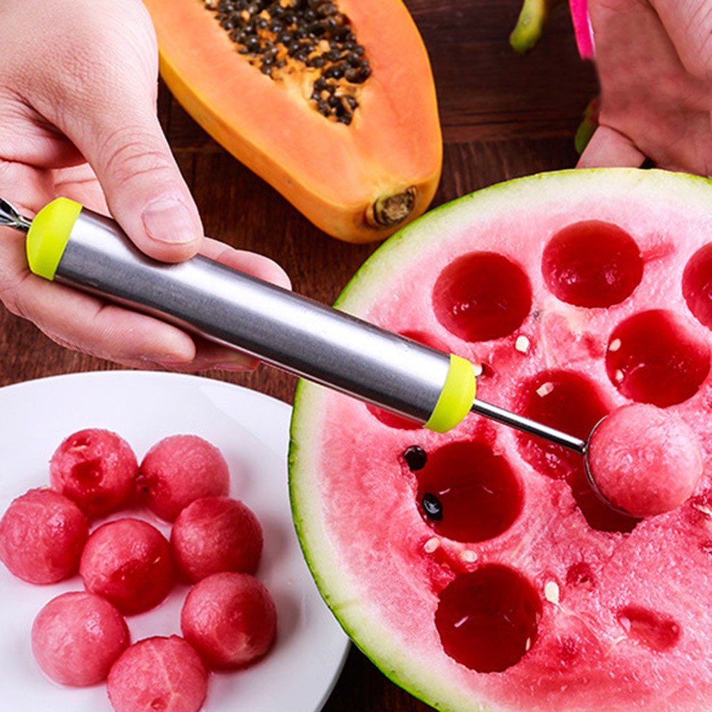 Rvs Fruit Scoop 1 Pc Diy Home Kitchen Bar Fruit Carving Cutter Melon Ball Scoop Keuken Gadget J #22